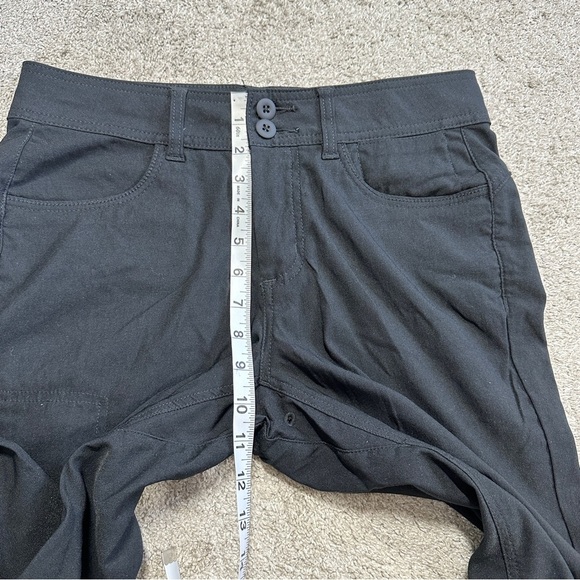 Prana Halle II Pants Mid Rise Hem Roll Up UPF 50+ Outdoor Hiking in Black 4 Tall - Picture 13 of 16